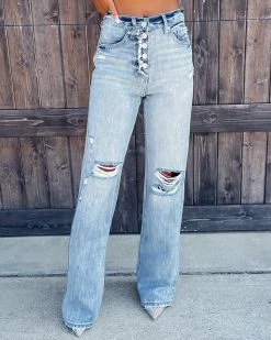 Bar T Boutique Bex Wide Leg Button Jeans What's New!